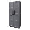 ARMARIO RESINA ALTO 68X37X169 CM. COLOR GRIS OSCURO