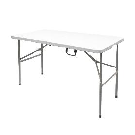 MESA PLEGABLE RECTANGULAR HDPE 122X61X74 CM. COLOR BLANCO