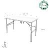 MESA PLEGABLE RECTANGULAR HDPE 122X61X74 CM. COLOR BLANCO