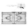 MESA PLEGABLE RECTANGULAR HDPE 122X61X74 CM. COLOR BLANCO
