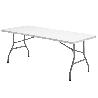 MESA PLEGABLE RECTANGULAR HDPE 244X76X74 CM. COLOR BLANCO