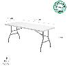 MESA PLEGABLE RECTANGULAR HDPE 244X76X74 CM. COLOR BLANCO