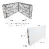MESA PLEGABLE RECTANGULAR HDPE 244X76X74 CM. COLOR BLANCO