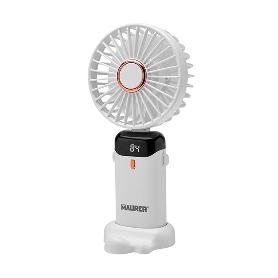 MINI VENTILADOR PLEGABLE RECARGABLE A BATERIA. 5 VELOCIDADES