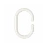ANILLAS PARA CORTINAS DE DUCHA OVAL. ANILLA BAÑO OVAL 18 MM. BLANCA (BOLSA 100 UNIDADES)