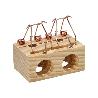 TRAMPA DE MADERA PARA RATONES 2 AGUJEROS Ø 28 MM.