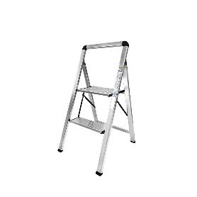 ESCALERA PLANA ALUMINIO 2 PELDAÑOS
