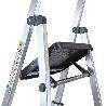 ESCALERA ALUMINIO 5 PEDAÑOS USO DOMESTICO CERTIFICADA EN 131 CON BANDEJA PARA HERRAMIENTAS.