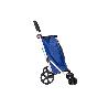 CARRO DE LA COMPRA AZULON ABATIBLE DE ALUMINIO CON 6 RUEDAS GIRATORIAS 53 L