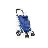 CARRO DE LA COMPRA AZULON ABATIBLE DE ALUMINIO CON 6 RUEDAS GIRATORIAS 53 L