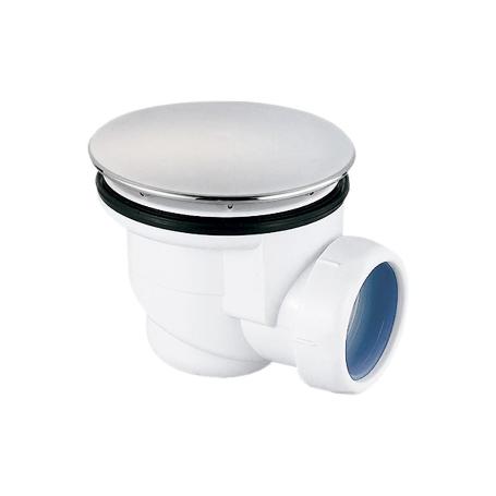 VÁLVULA SIFÓNICA PLATO DE DUCHA Ø60 MM CON SALIDA Ø32-40 MM Y EMBELLECEDOR CROMADO