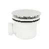 VÁLVULA SIFÓNICA PLATO DE DUCHA Ø90 MM CON SALIDA Ø32-40 MM Y EMBELLECEDOR CROMADO ALTURA 86 MM