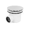 VÁLVULA SIFÓNICA PLATO DE DUCHA Ø90 MM CON SALIDA Ø32-40 MM Y EMBELLECEDOR CROMADO ALTURA 86 MM