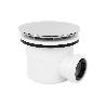 VÁLVULA SIFÓNICA PLATO DE DUCHA Ø90 MM CON SALIDA Ø32-40 MM Y EMBELLECEDOR CROMADO ALTURA 86 MM