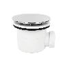 VÁLVULA SIFÓNICA PLATO DE DUCHA Ø90 MM CON SALIDA Ø32-40 MM Y EMBELLECEDOR CROMADO ALTURA 86 MM