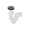 SIFÓN CURVO CON SALIDA Ø32-40 Y VÁLVULA LAVABO BIDÉ 1 1/2 X 70