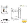 ESTANTERIA BAÑO Y DUCHA 2 BANDEJAS  ALLUMA ALUMINIO MATE GARANTIA ANTIOXIDO CONFORTIME