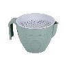 GRASERA COLADOR 500ML MODELO ALBAHACA VERDE AGUA 16.5X12X10CM   CAJA 6 UNID.