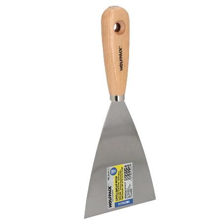 ESPATULA MANGO MADERA HOJA ACERO 100 MM. ESPATULA YESO, ESPATULA PINTOR, ESPATULA MASILLAS, ESPATULA PLADUR, ETC.