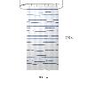 CORTINA DUCHA RAYAS AZULES 180X200 CM. IMPERMEABLE