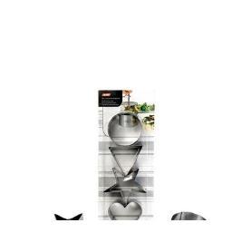 IBILI SET 4 AROS DE EMPLATAR INOXIDABLE FORMA CORAZON,TRIANGULO,ESTRELLA REF 716060