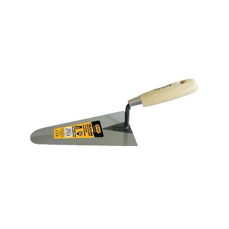 18 CMS PALETA PALUSTRE  ALBAÑIL TIPO MADRID SEMIPROFESIONAL PUNTA REDONDA CON MANGO MADERA
