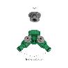 ADAPTADOR MANGUERA PLASTICO 3/4 - 1 HEMBRA  CON 2 TOMAS BLISTER