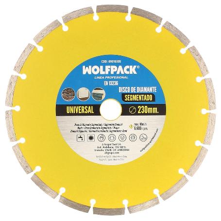 DISCO DIAMANTE 230 MM. GENERAL OBRA SEGMENTADO SINTERIZADO