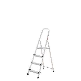 ORYX ESCALERA ALUMINIO 4 PELDAÑOS PLEGABLE, USO DOMÉSTICO, ANTIDESLIZANTE, LIGERA Y RESISTENTE