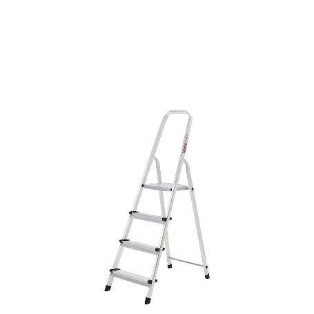 ORYX ESCALERA ALUMINIO 4 PELDAÑOS PLEGABLE, USO DOMÉSTICO, ANTIDESLIZANTE, LIGERA Y RESISTENTE