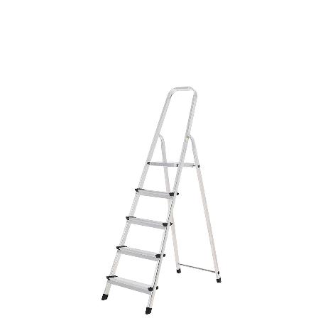 ORYX ESCALERA ALUMINIO 5 PELDAÑOS PLEGABLE, USO DOMÉSTICO, ANTIDESLIZANTE, LIGERA Y RESISTENTE