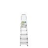 ORYX ESCALERA ALUMINIO 5 PELDAÑOS PLEGABLE, USO DOMÉSTICO, ANTIDESLIZANTE, LIGERA Y RESISTENTE