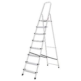 ORYX ESCALERA ALUMINIO 8 PELDAÑOS PLEGABLE, USO DOMÉSTICO, ANTIDESLIZANTE, LIGERA Y RESISTENTE