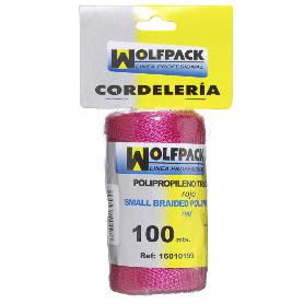 CUERDA TRENCILLA POLIPROPILENO ROJA (BOBINA 100 METROS)