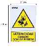 CARTEL CUIDADO CON LOS PERROS 30X21 CM.
