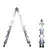 ESCALERA TELESCÓPICA ALUMINIO  3+3 PELDAÑOS PERFIL 67 MM.