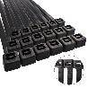 BRIDA NYLON 100%. COLOR NEGRO 7,5 X 360 MM. BOLSA 100 UNIDADES. ABRAZADERA PLASTICO, ORGANIZADOR CABLES, ALTA RESIS