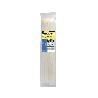 BRIDA NYLON 100%. COLOR BLANCO / NATURAL 3,5 X 140 MM. 100 PIEZAS. ABRAZADERA PLASTICO, ORGANIZADOR CABLES, ALTA RE