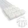 BRIDA NYLON 100%. COLOR BLANCO / NATURAL 7,5 X 360 MM. 100 PIEZAS. ABRAZADERA PLASTICO, ORGANIZADOR CABLES, ALTA RE