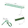 BRIDA NYLON 100%. COLOR VERDE 3,6 X 140 MM. BOLSA 100 UNIDADES. ABRAZADERA PLASTICO, ORGANIZADOR CABLES, ALTA RESIS