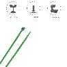 BRIDA NYLON 100%. COLOR VERDE 3,6 X 140 MM. BOLSA 100 UNIDADES. ABRAZADERA PLASTICO, ORGANIZADOR CABLES, ALTA RESIS