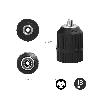 PORTABROCAS SIN LLAVE NYLON 1/2 HEMBRA Ø 13MM.  SIN LLAVE PORTABROCAS, AUTOAJUSTABLE