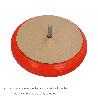 RUEDA CARRETILLA OBRA / JARDIN MACIZA LLANTA ACERO PLUS NARANJA IMPINCHABLE, RUEDA CARRETILLA CON EJE Ø 19 MM RUEDA