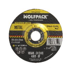 DISCO REPASAR ABRASIVO Ø 125 X Ø 22 MM. ESPESOR 6,0 MM. DISCO RADIAL / AMOLADORA UNIVERSAL COMPATIBLE CON TODAS LAS