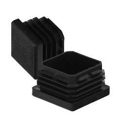 CONTERA INTERIOR PLASTICO CUADRADA 40X40 MM. COLOR NEGRO. BOLSA 100 UNIDADES. CONTERA MESA, SILLA, MUEBLES, ESTANTE