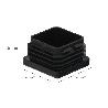 CONTERA INTERIOR PLASTICO CUADRADA 40X40 MM. COLOR NEGRO. BOLSA 100 UNIDADES. CONTERA MESA, SILLA, MUEBLES, ESTANTE