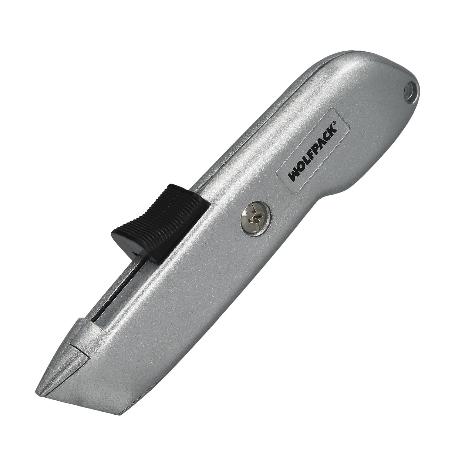 CUTTER AUTORETRACTIL CON HOJA ACERO SK5 CARCASA DE ALUMINIO DISEÑO ERGONOMICO, CUCHILLO SEGURIDAD, CUTTERS SEGURIDA