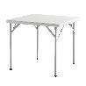 MESA PLEGABLE CUADRADA HDPE MULTIFUNCIONAL, PORTATIL, RESISTENTE,MULTIUSOS 86X86X74 CM. COLOR BLANCO
