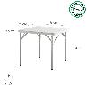 MESA PLEGABLE CUADRADA HDPE MULTIFUNCIONAL, PORTATIL, RESISTENTE,MULTIUSOS 86X86X74 CM. COLOR BLANCO