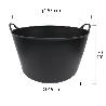 CAPAZO PLASTICO NEGRO NUMERO 4 55 LITROS